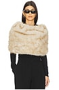 view 1 of 4 Pascale Faux Fur Shawl in Ivory