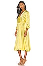 view 2 of 3 Wrap Silk Midi Dress in Yellow