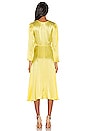view 3 of 3 Wrap Silk Midi Dress in Yellow