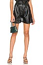view 1 of 4 Shae Faux Leather Shorts in Black