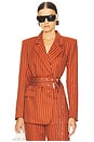 view 1 of 5 VESTE AXEL in Rust & White Stripe