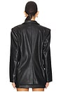 view 4 of 5 Farrell Faux Leather Blazer in Black