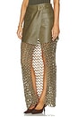 view 3 of 6 Kallan Leather Skirt in Army