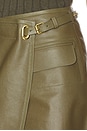view 6 of 6 Kallan Leather Skirt in Army