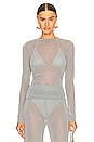 view 1 of 4 Tera Top in Silver Blue Mesh