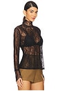 view 2 of 4 Mary Lace Top in Black