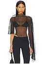 view 1 of 4 Patrice Poncho Top in Black
