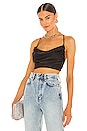 view 1 of 4 Cara Layered Crop Top in Black