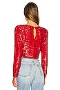 view 4 of 6 Vivi Angle Sequin Top in Red