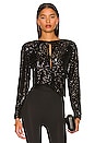 view 1 of 5 Vivi Angle Sequin Top in Black