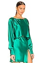 view 2 of 4 Tayla Cuffed Top in Emerald