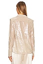 view 3 of 5 Tiffany Sequin Button Down Blouse in Blush