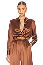 view 1 of 4 Tegan Blouse in Brown