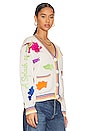 view 2 of 5 Paint Splatter Cardigan in White