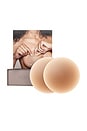 view 1 of 2 No-show Reusable Round Nipple Covers 4 Inch in No. 5 Soft Tan