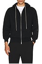 view 5 of 6 Alien-O Zip Through Hoodie in Black