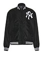 view 3 of 5 Nyp Nylon Varsity Jacket in Black