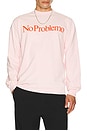 view 3 of 4 No Problemo Long Sleeve Tee in Pale Pink