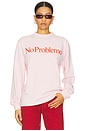 view 1 of 4 No Problemo Long Sleeve Tee in Pale Pink