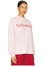 view 2 of 4 No Problemo Long Sleeve Tee in Pale Pink