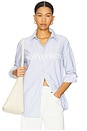 view 1 of 5 No Problemo Long Sleeve Stripe Shirt in Blue