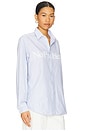 view 2 of 5 No Problemo Long Sleeve Stripe Shirt in Blue