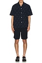 view 4 of 4 Ezra Relaxed Organic Stretch Twill Shorts in Dark Navy