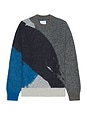 view 1 of 3 Arild Alpaca Mohair Jacquard Sweater in Grey Melange