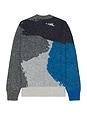 view 2 of 3 Arild Alpaca Mohair Jacquard Sweater in Grey Melange