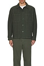 view 3 of 3 Tyge Cotton Linen Overshirt in Spruce Green