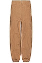 view 3 of 5 Sigur Relaxed Waxed Nylon Fatigue Trouser in Camel