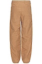 view 4 of 5 Sigur Relaxed Waxed Nylon Fatigue Trouser in Camel