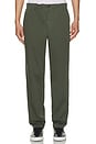 view 1 of 5 Ezra Relaxed Organic Stretch Twill Trouser in Spruce Green
