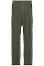 view 3 of 5 Ezra Relaxed Organic Stretch Twill Trouser in Spruce Green