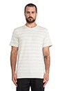 view 1 of 4 Niels Indigo Textured Stripe Tee in Kit White Melange