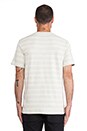 view 3 of 4 Niels Indigo Textured Stripe Tee in Kit White Melange