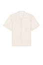 view 1 of 3 Carsten Stripe Short Sleeve Shirt in Marble White