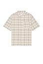 view 1 of 4 Ivan Relaxed Textured Check Short Sleeve Shirt in Oatmeal