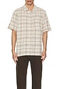 view 4 of 4 Ivan Relaxed Textured Check Short Sleeve Shirt in Oatmeal