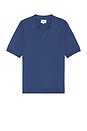 view 1 of 3 Leif Cotton Linen Polo in Calcite Blue