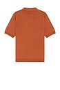 view 2 of 3 Leif Cotton Linen Polo in Red Clay
