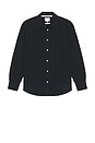 view 1 of 4 Algot Relaxed Cotton Linen Shirt in Dark Navy