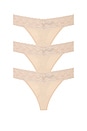view 1 of 2 Bliss Perfection One Size Classic Thong 3 Packs in Cafe