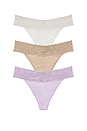 view 1 of 2 Bliss Perfection Classic Thong 3-pack in Calla Lilt, Coconut & Cafe
