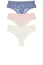 view 1 of 2 Bliss Allure 3 Pack Thong in Seashell 3-Pack
