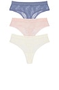view 2 of 2 Bliss Allure 3 Pack Thong in Seashell 3-Pack