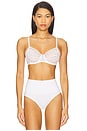 view 1 of 4 Flora Unlined Balconette Bra in White