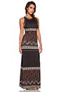 view 3 of 4 ROBE MAXI MIDNIGHT RAMBLER in Black Daisy Paisley