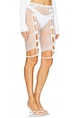 view 2 of 6 X Roomservice888 Bowknot Lace Short Leggings in White