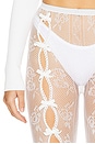 view 6 of 6 X Roomservice888 Bowknot Lace Short Leggings in White